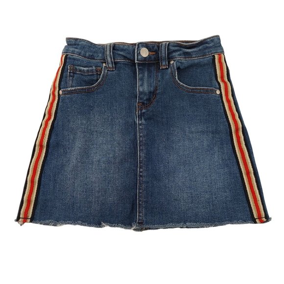Sky & Sparrow Dresses & Skirts - Sky & Sparrow Skirt Junior Womens 0 Dark Wash Blue Jean Denim Short Mini Raw Hem